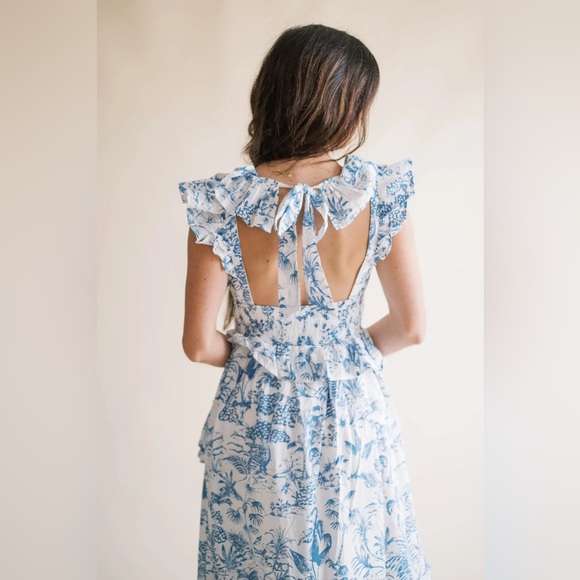 Tropical Ruffle Midi Dress - Picture 4 of 8